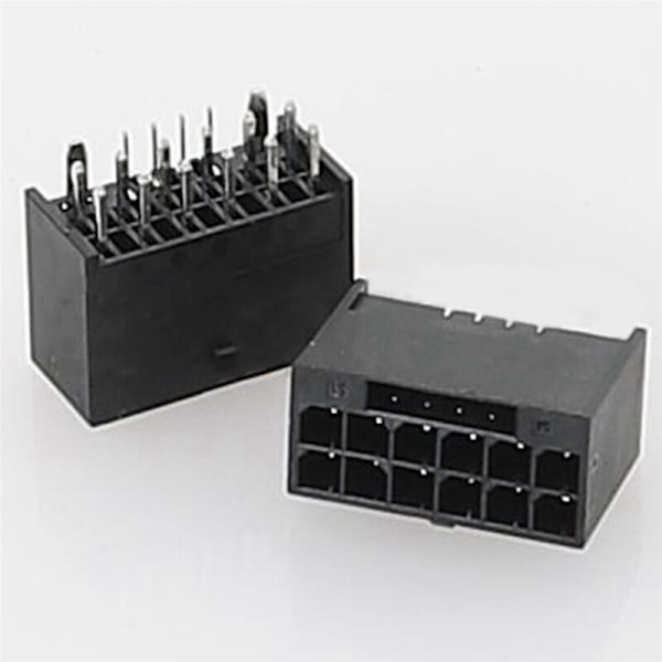 12VHPWR PCIe 5.0 Stikkontakt 12VHPWR 16Pin 12+4Pin Han Hun GPU Strømkabel Stikkontakt med Terminaler Sort
