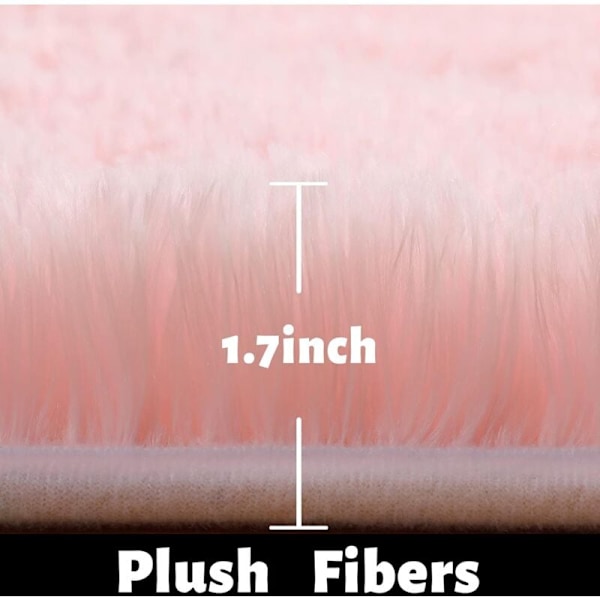 Rund fluffig matta för sovrum, 4 x 4 tum, fluffig cirkulär matta för barnrum, pälsmatta för tonårsflickors rum, luddig cirkulär matta för barnrum, T