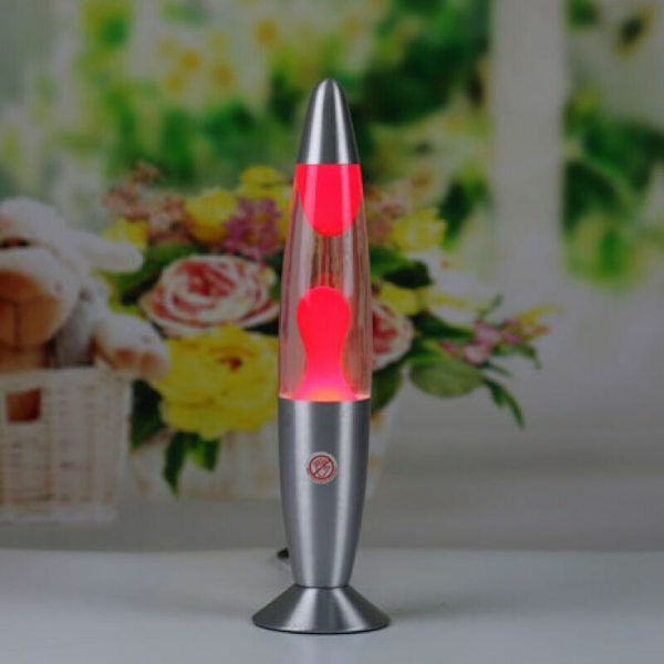 Futuristisk orange lava lampe med switch Bordlampe