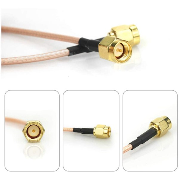 2 st RG316 SMA Han till WiFi Antenn Förlängning RF Adapter Koaxialkabel (100cm)