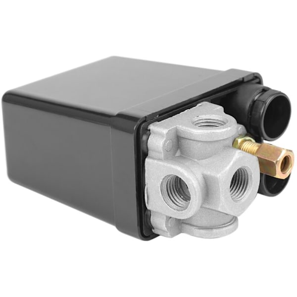 Højtydende trykluftkompressor trykafbryder kontrolventil 90 Psi -120 Psi sort