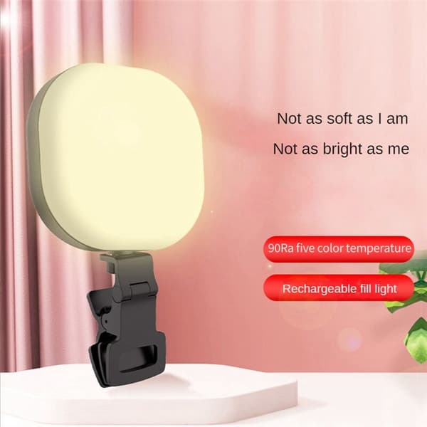 F-610B Mini lommelygte til lommen 3000-7200K LED Live Selfie lys Telefon Computer Fyld lys Videokonference Fyld lys