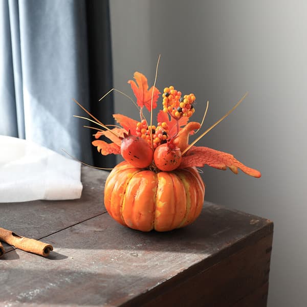 Kunstige gresskar lønneblad borddekor rekvisitt høst høst høst Thanksgiving B