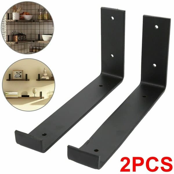 2 stk Rustikk Hylle Serie Braketter 225Mm Heavy Duty Industriell Solid Stål Stillas Panel