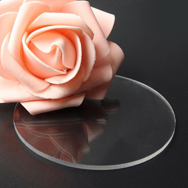 Transparent 3mm tykk akryl rund skive Diameter: 85mm