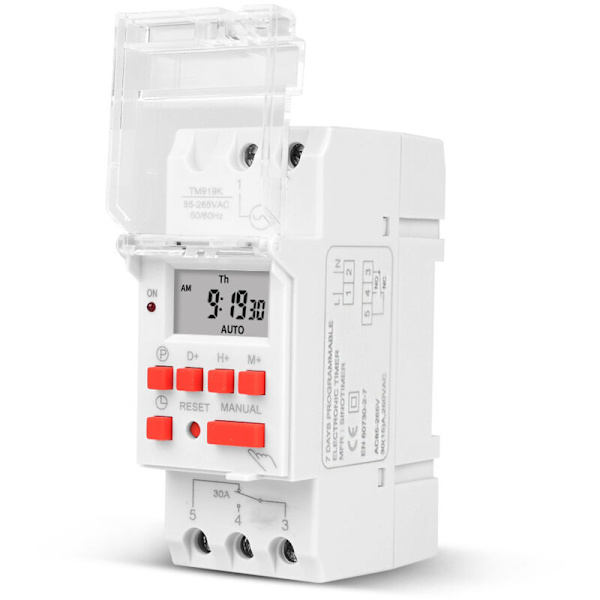1kpl TM919B-2 220V 30A super suuri kapasiteetti sisäänrakennetulla akulla automaattinen syklitymistä ajastin kytkin aikakontrolleri