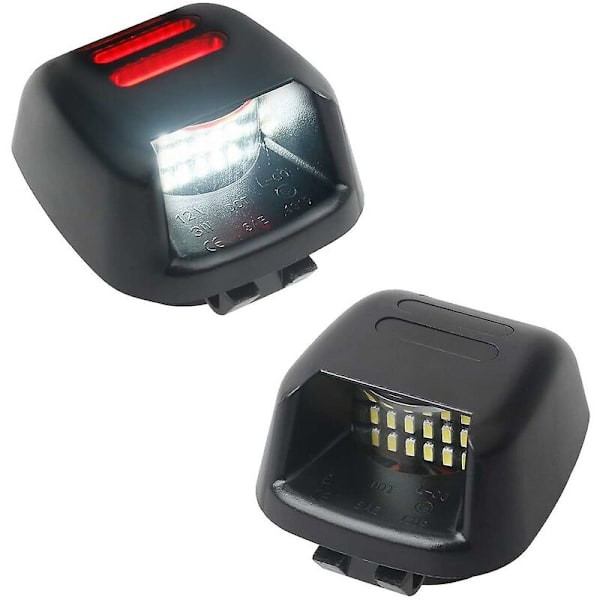 2 kpl Punaiset Putkimaiset SMD LED Rekisterikilven Valot Navara D40 2005-2016