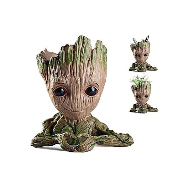 Blomkruka Treeman Baby Groot Sukkulenter Planter Söt Grön Växter Blomkruka Guardians of The Galaxy - Ny (Grön)