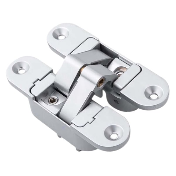 1 Pcs Zinc Alloy Series Concealed Invisible Hinge 180 Degree Swivel Hinge Adjustable Hinge (Left)