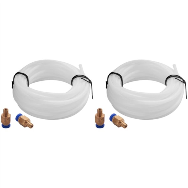 5 Meter PTFE Bowden-rör med 4 st PC4-M6 Hot End Tillbehör 3D-skrivarfilament 1,75 mm