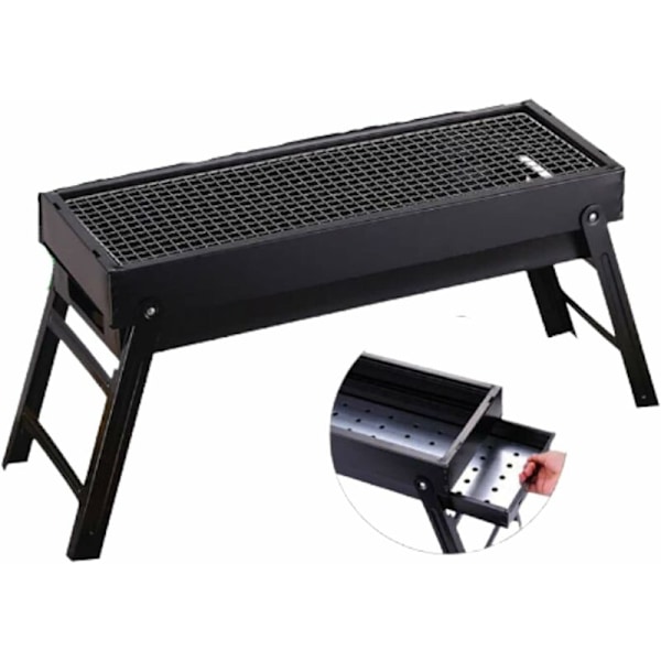 Bærbar grill, Kulgrill 60 x 33 x 20,5 cm - RWPortable grill