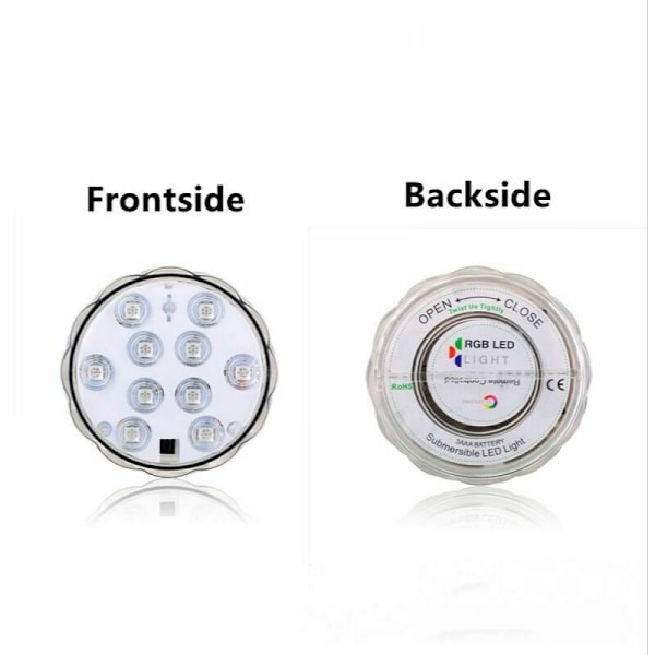 4 stk USB Genopladelige LED Lys LED Vandfaste med fjernbetjening LED Farve Dekorative Vandfaste Natlys Akvarielys LED Lampe Over Gro