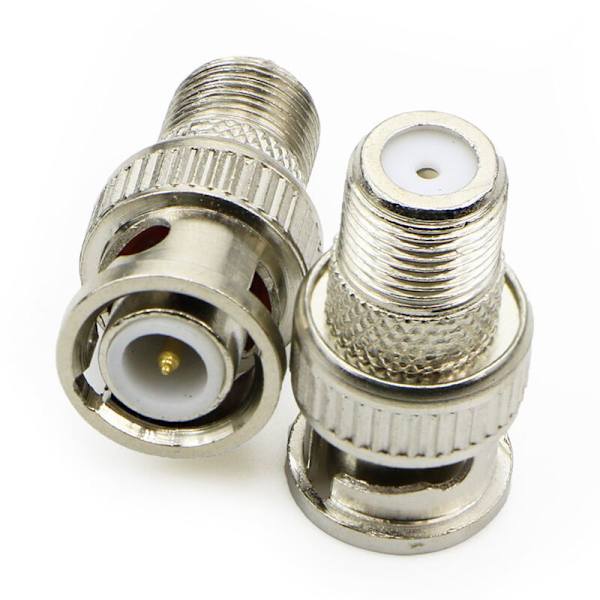 20 stk. BNC han-stik til F hun-stik adapter koaksial konnektor koblingsadaptere CCTV-kamera (20 stk.)