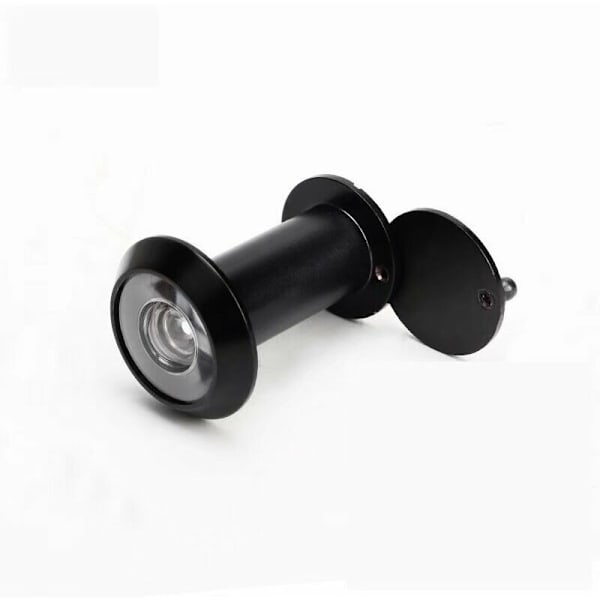 Dörrkikare, 200° mässingskikare med övervakningslock för montering i 35 mm-60 mm dörrblad (1 st, Svart)
