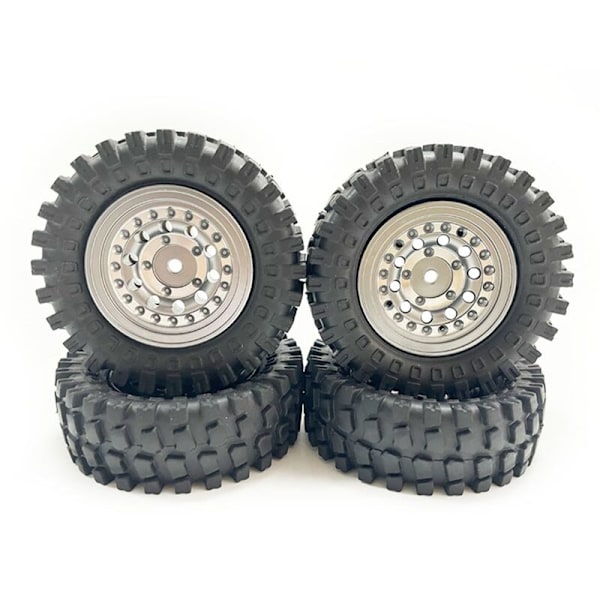55mm 360G 1,3 tommers Beadlock hjuldekk med messingring for 1/24 RC Crawler bil Axial SCX24 FMS FCX24 Enduro24 oppgraderinger, 2