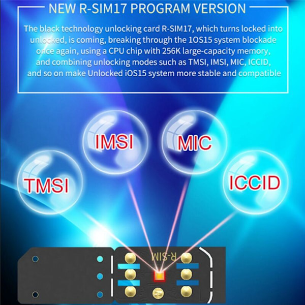 2X Dedikert Opplåsingskortklistremerke Stor Kapasitet R-SIM17 for 13PRO, 13, 13Mini, 12, 11, Xs Max, XS, XR, X, 8, 7