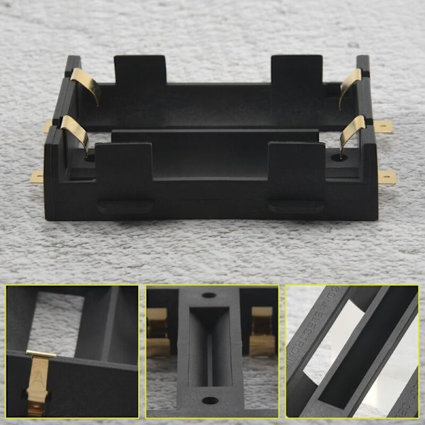 5 stk./parti 2 x 26650 SMD-batteriholder med bronzeben 26650 batteriopbevaringsboks -26650-2C-