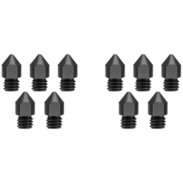 10 stk./sæt 3D-printerdele MK8 hærdet ståldyse 1,75 mm 0,4 mm til 3 CR10 CR10S Hotend Kit