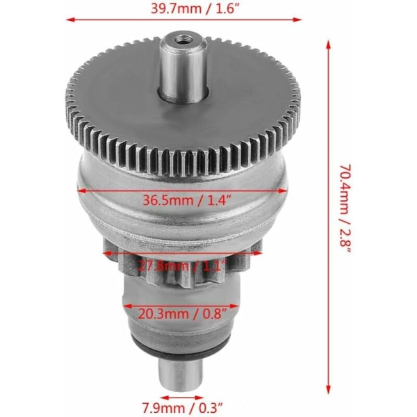 Starterkoblingssæt, Starterkoblingsgearsæt til GY6 49cc 50cc 139QMB Knallert