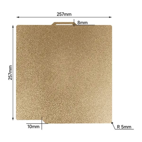 3D-printer tilbehør byggeplade 257 x 257 mm, dobbeltsidet fleksibel print seng dobbeltsidet 3D-printer til X1