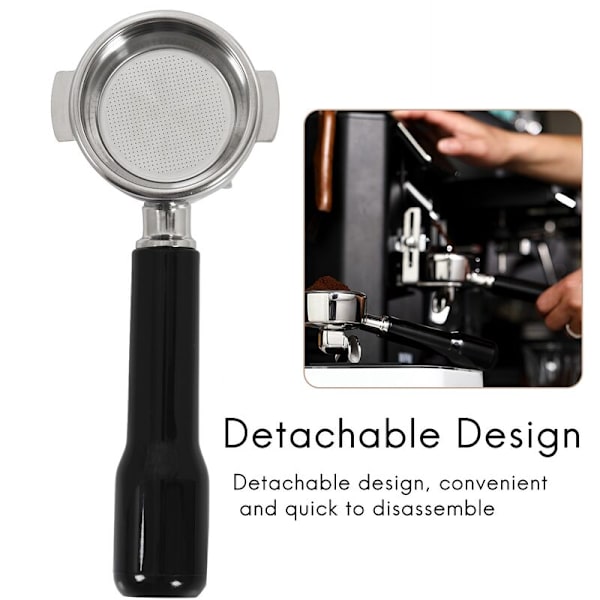Filterholder 58MM Rustfrit Stål Kaffemaskine Bundfilterholder til Fusée / Expobar Dobbelt Mund / E61 / FAEMA