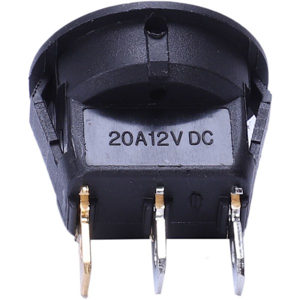 20 st 12V 20A Ström On/Off/3-läges Terminal Rund Rocker LED Växelspak Blå och Röd