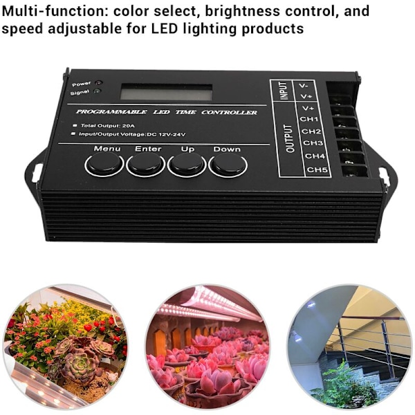 Tc420 Programmerbar Rgb Led Tidsstyring Dc4V-24V 5 Kanal Led Tidsdæmper