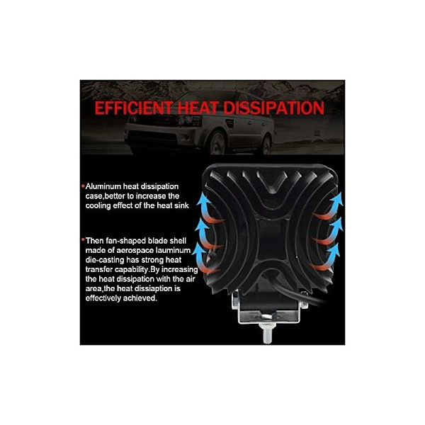 48W LED arbeidslys Offroad flomlys 12V 24V kjørelys frontlys ekstra frontlys for traktor gravemaskin bil SUV, UTV, ATV
