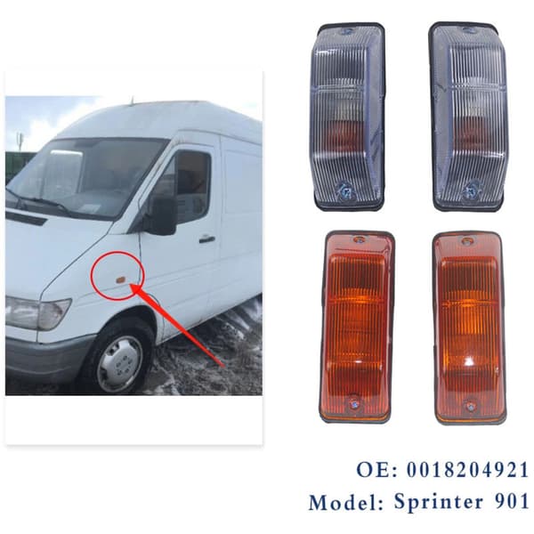 2 stk. bilindikator side repeater lyslampe til Sprinter 1995-2006 0018203921 0018204021