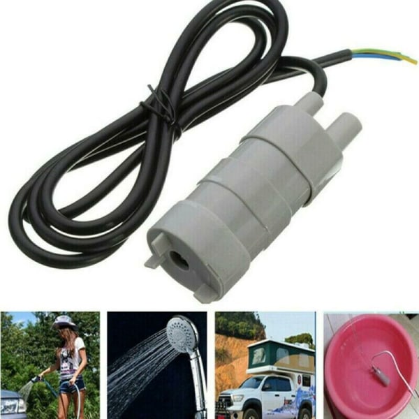 12V 600L/H upotettava pumppu, mikromoottorivesipumppu matkailuautoon, lampiin, akvaarioon, suihkuun, puutarhaan-