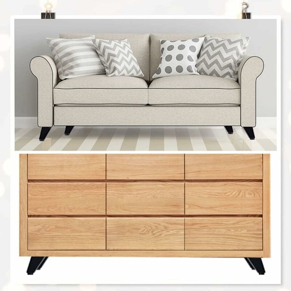 Sofa Møbelben - Passer til TV-bord, Kaffebord, Skap og Andre Møbler Høydejusterbare 4 Stykker 8x7x6,3 cm Robust Slitesterk Sterk Capa