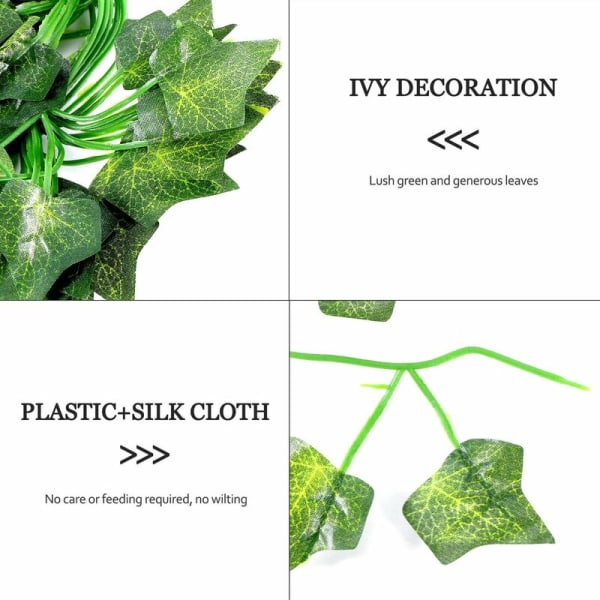 12 Pack Konstgjorda Murgröna Blad Vin Hängande Girlang Falsk Bougainvillea Hem Trädgårdskontor Väggdekor Grön