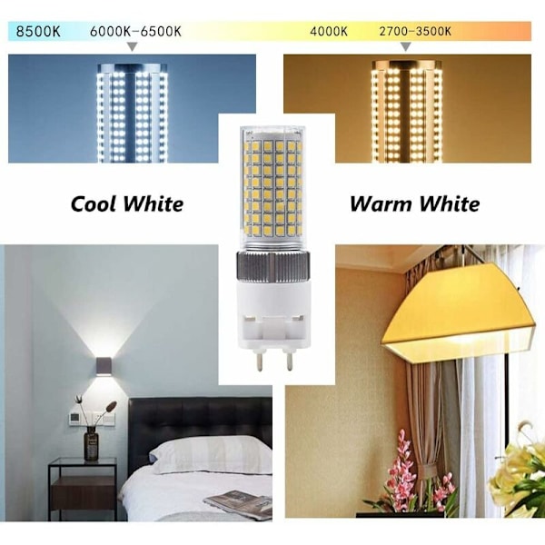 G12 16W luonnonvalkoinen LED-lamppu, Bi-Pin-maissilamppu (vastaa 150W halogeeni-/hehkulamppua), 4000K 1600 lumenin valonheittokattovalo kotiin