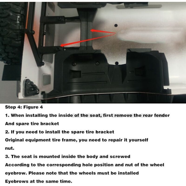 Simulering Transparent Interiör Trim för -4 Trx4 Instrumentbräda Cockpit Säte