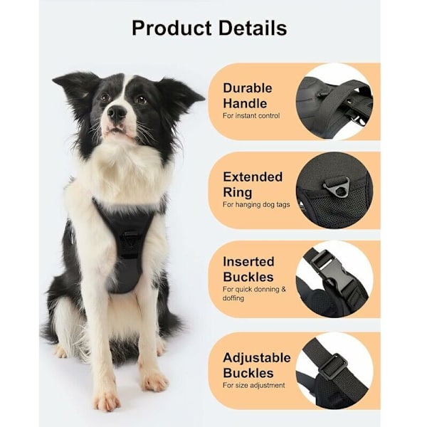Hundkoppel, Hundsele och Dragkoppel – Allt i ett Hundsele – Inbyggd Automatisk Låsbar Teleskopkoppel (storlek: M)