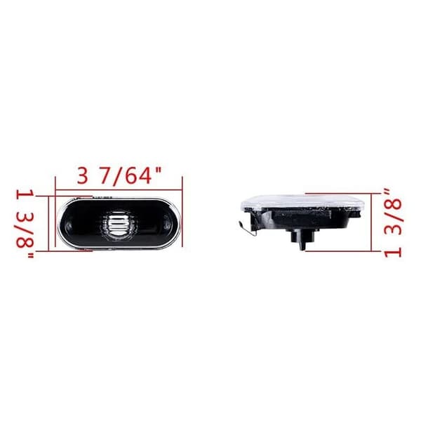 2 stk. Serie Bil Side Markør Blinklys Advarselslys Sort Lampe Dæksel til MK4 Golf, B5/B5.5,