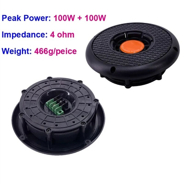 100W 4 Ohm HD Audio Högtalare Full Range Power Högtalare Bärbar 2.0 HiFi System Takmontering för Bil Hem