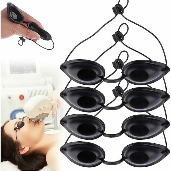4-pack Skyddsglas för Solarium, Säkerhetsglasögon, UV-skyddsglasögon för Kosmetisk Laserbehandling, IPL-håravlägsning, UV-skydd