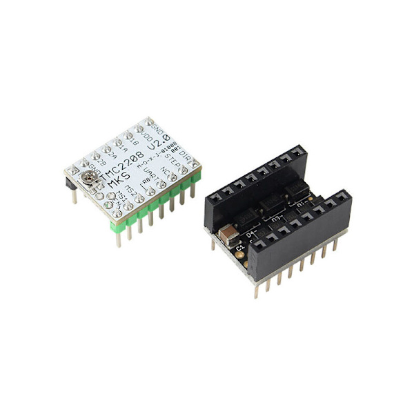 3D Printer Trindemotor Driver TMC2208 Lydløs med Lige Indsætningsmodul og Køleplade