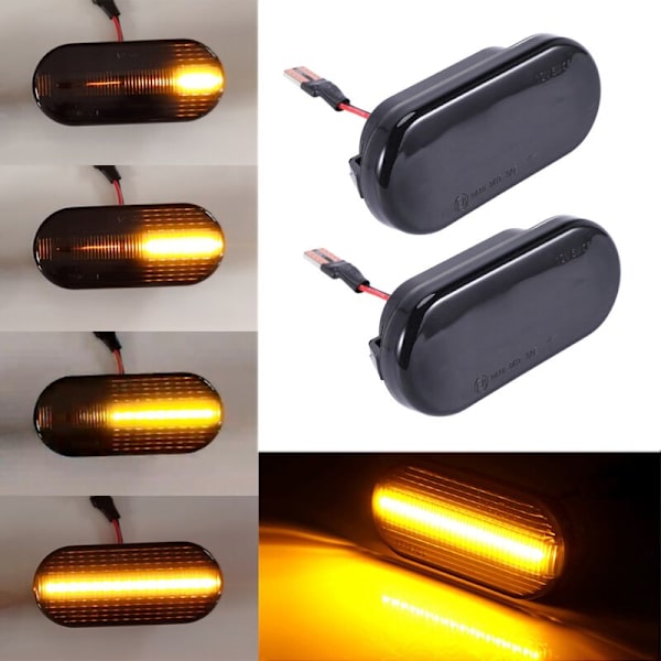 Car Dynamisk Led Blad Lys Blinklys Til Golf 3 4 3Bg Sb6 Sort