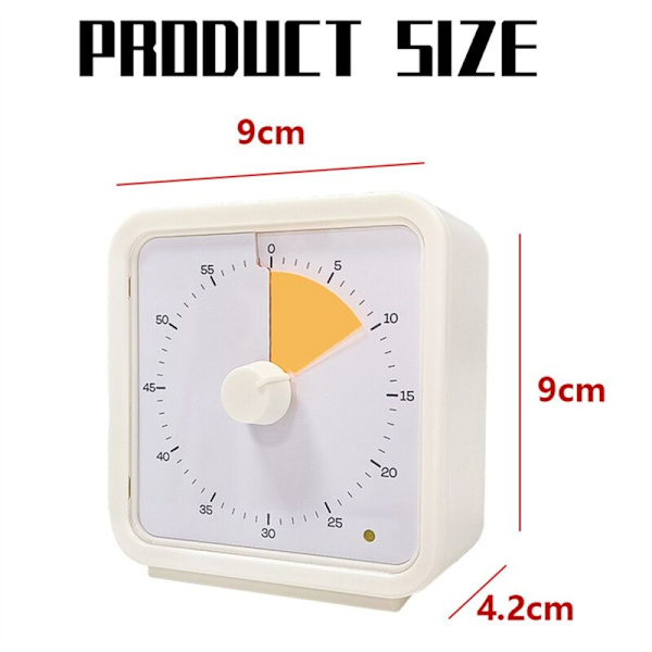 60 Minutters Visuel Timer til Børn, Tidshåndteringsværktøj, Klassetimer, Pomodoro med Lydløs Drift Grøn