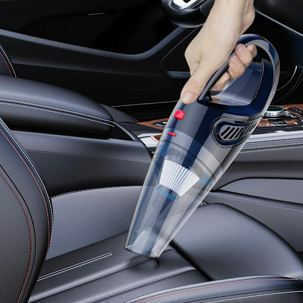 Bærbar Håndholdt Støvsuger, 120W 32000rpm Genopladelig Kraftfuld Bilstøvsuger Hjem, Mini Bærbar Ledningsfri Bordstøvsuger med Vask