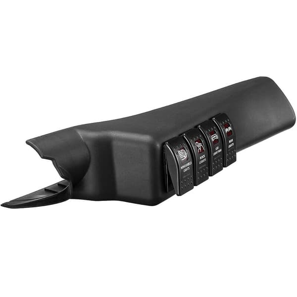 For JK 2011-2017 Bil A-Pillar Bryterhus Panel med 4 Røde Lys Venstre Side Bryterpaneler Vippebil Styling