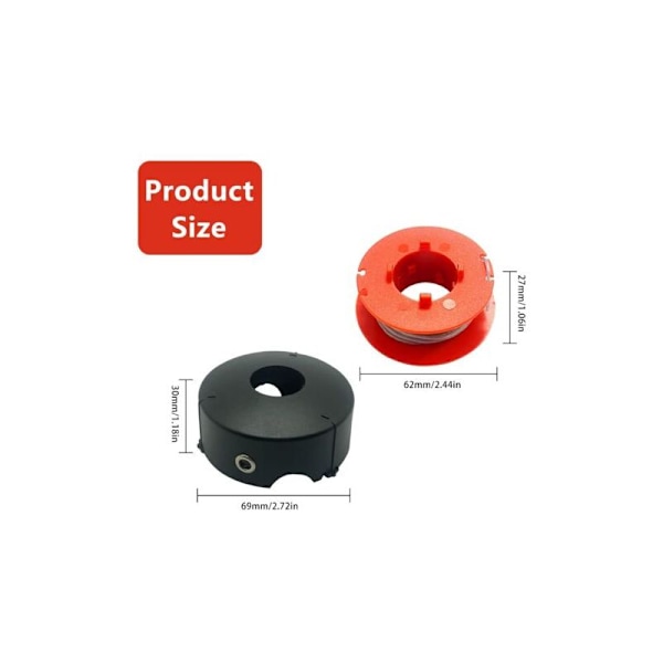 F016800175 Linjespole för Bosch Art 23 26 30 Easytrim och Combitrim, Pro-Tap Automatisk Spolsnöre Flexibel, 8M x 1.6mm med Skydd F016L71088 (3 Spolar +