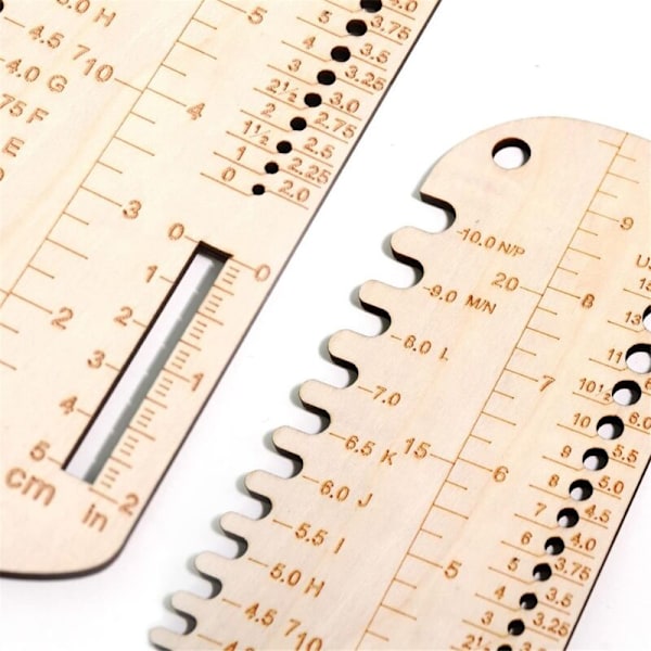 Stickad Strumpmätarlinjal, Tränåln Storleksmätare, Mätverktyg, Noggrann DIY Stickad Blocker