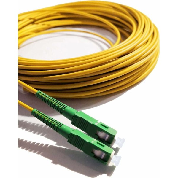 Fiberoptisk kabel (optisk jumper) SC/APC til SC/APC for Orange Livebox SFR La Box Fiber Bouygues Telecom Bbox Mobistar (10M)