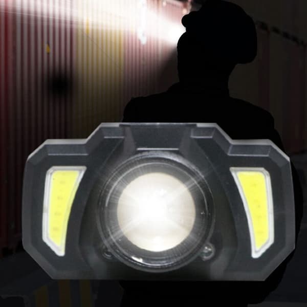 LED Hodelykt Lommelykter Oppladbare Hodelykter T6 Smart Sensor Zoomable Lys for Løping Camping Fiske
