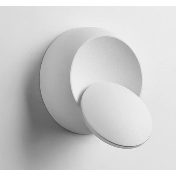 Moderne minimalistisk kreativ justerbar LED-væglampe i halvmåneform (hvid model, 5W hvidt lys)