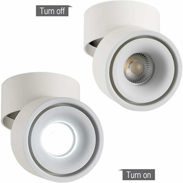 10W LED Loftlamper Loftlys, Justerbar lampehusvinkel, Lampe spotlights, Loftlamper, Loftvæglys, justerbar loft
