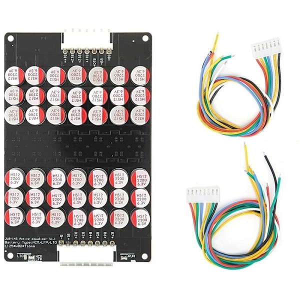 10S 11S 12S 13S 14S Aktiv utjevner Balanser Lifepo4 LTO Batteri Energi Utjevning Kondensator BMS Styret